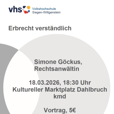 Symbolfoto Vortrag Erbrecht verständlich