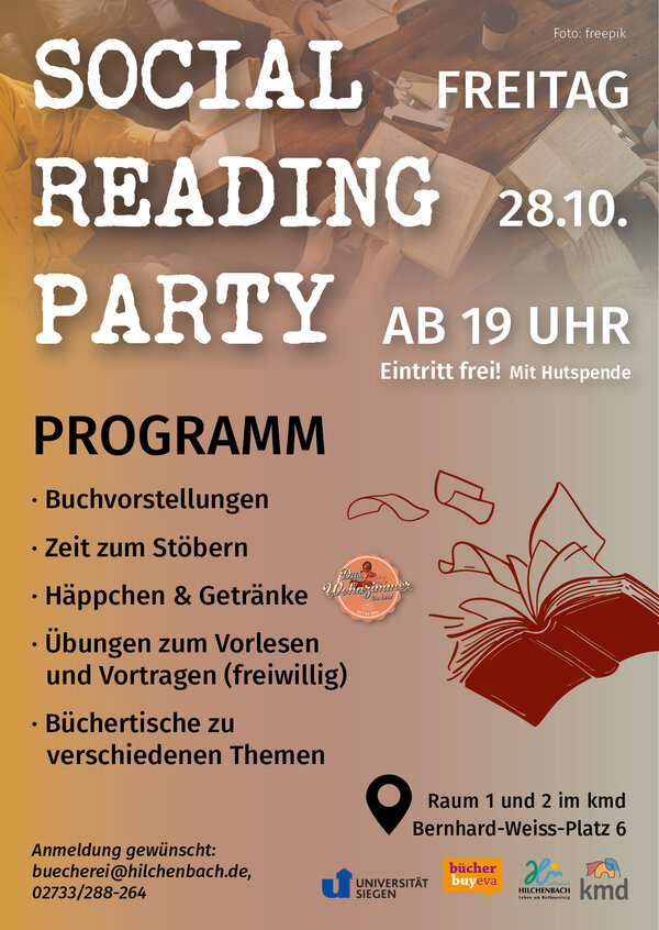 Bild vergr&ouml;&szlig;ern: Plakat Social Reading Party
